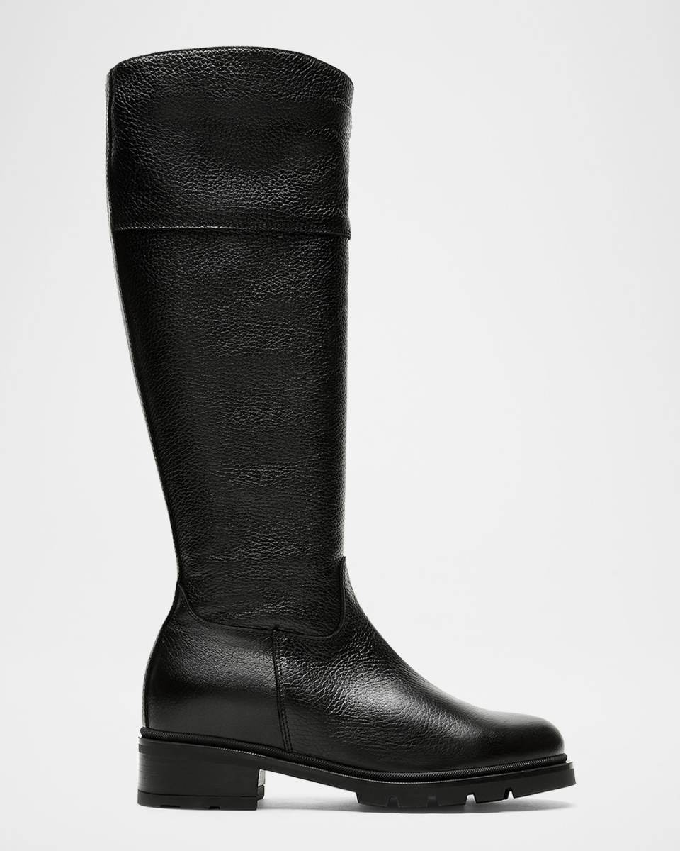 Scottie Leather Lug-Sole Knee-High Boots